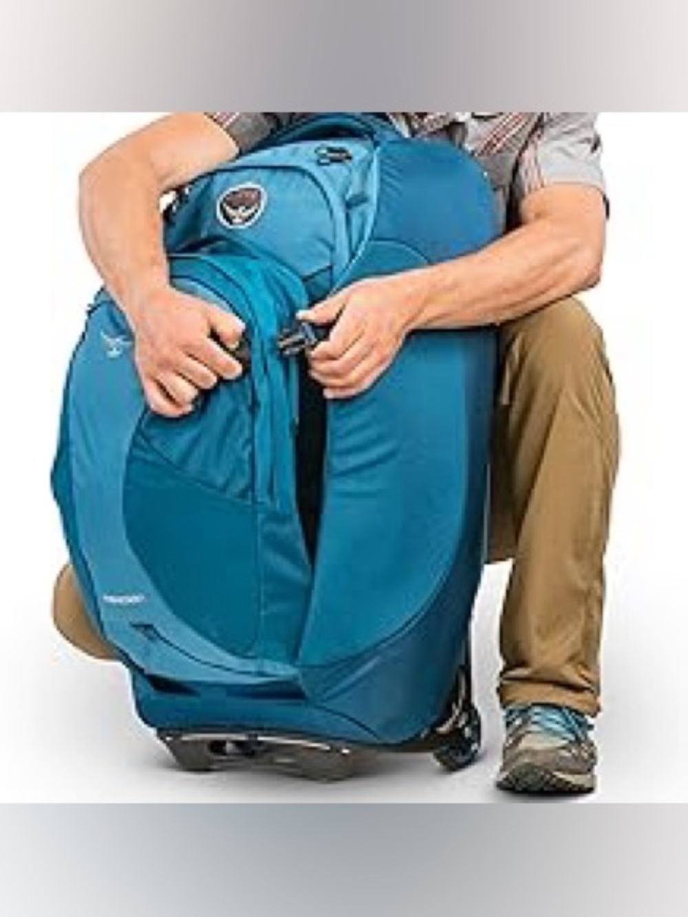 OSPREY Teal Blue Rolling Travel Pack